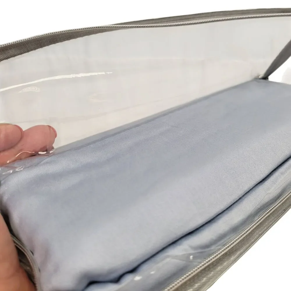 WELLBEING OXYWASH LOFTY 300 THREAD COUNT KING SHEET SET BLUE STEAM TEGHNOLOGY